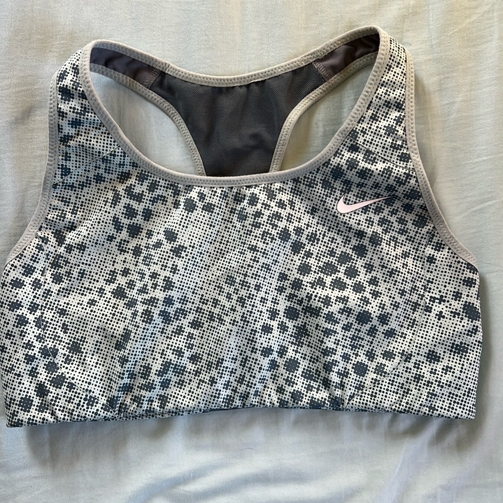 Light Blue/Green Nike Dri-Fit Sports Bra